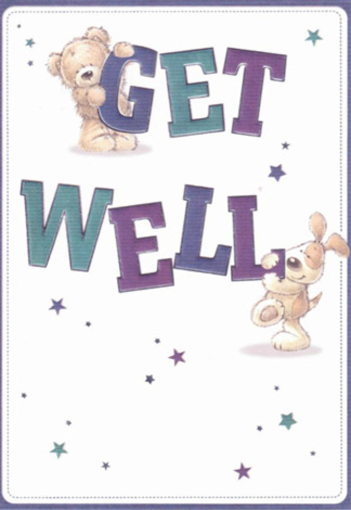 Harpenden's gentle charm shines through in this whimsical get well card, where a sweet bear and a floppy-eared puppy are caught mid-play as they deliver heartfelt wishes of recovery. The composition feels light and airy, with twinkling stars, shaded in lilacs, deep blues, and watery teals, swirling around the beloved pair. The typography-bold, curving, and shaded in purples and aquamarines-anchors the scene, lending a mood of cheerful reassurance reminiscent of spring afternoons by Batford Springs. The soft, almost tangible textures of the bear's fur and the puppy's velvety ears are expertly illustrated, evoking the same tactile comfort as fresh greenery in one of our signature bouquets. Picture sending this card, perhaps with a lush arrangement delivered by Flowers Harpenden, to someone recovering along Wheathampstead Road-the combined warmth of the card and blooms offering a sincere, personal lift. Every painted detail, from the stars' gentle shimmer to the comforting embrace of the characters, imbues the piece with optimism and genuine care. It's a scene crafted not just to wish someone well, but to surround them with the nurturing atmosphere of their hometown, a reminder of how simple acts of kindness can help healing take root.